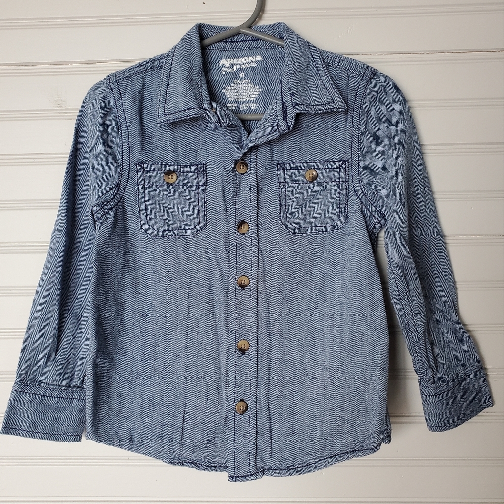 Arizona Jeans Blue Button Up, sz 4t
